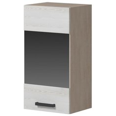 Кухонный шкаф навесной 400 со стеклом, 512, сосна белая Genesis