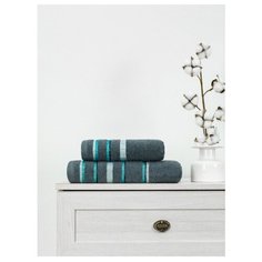 Полотенце махровое TexRepublic Cotton Line 50*90 1 шт. Темно-серый Amore Mio