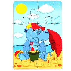 Пазл деревянный Paremo Бегемот, 6 элементов (PE720-75)