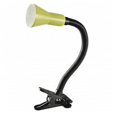 Настольная лампа офисная Arte Lamp, 1х40W, черный, размеры (мм)-70x110x420, плафон - зеленый