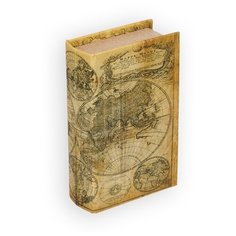 Шкатулка-книга Gamma "Карта мира", цвет: №072, 17х11х5 см, арт. BBK-01