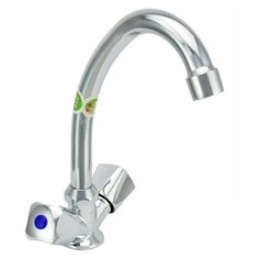 Смеситель для мойки двуручный "Juguni" с гибкой подводкой, крепление-гайка, JGN0330