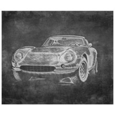 Фотообои 3D "Авто мелом" 300х250 (ШхВ)