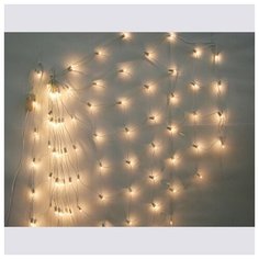 Гирлянда Snowmen сетка, 160 ламп, LED, белый, 1,8*1 м