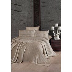 КПБ DO&CO с Плед Вязаный 220х240 (50х70/4 шт) ALWAYS коричневый