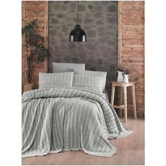 КПБ DO&CO с Плед Вязаный 220х240 (50х70/4 шт) ALWAYS капучино