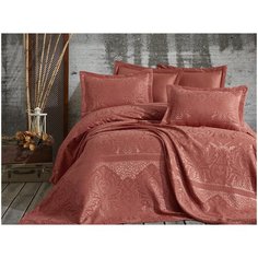 Покрывало DANTELA VITA Жаккард Шенилл 260*260 (50*70/2 шт.) HAZEL терракотовый