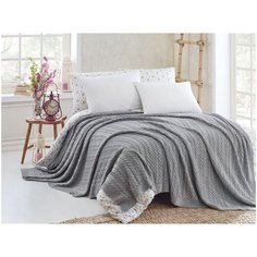 Плед Вязаный "DO&CO" 220X240 DANTE серый