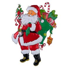 Новогоднее панно Snowmen Дед Мороз с подарками, 71*58 см (Е3030)