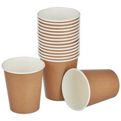 Стакан одноразовый бум 1-сл. d-80мм 200мл Крафт 50шт/уп (SP9S) Комус