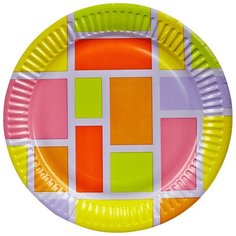 Тарелка одноразовая бум. Смальта d 180мм, 6шт./уп. Мистерия