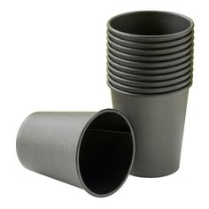 Стакан одноразовый бум 1-сл d-80мм 250мл, TOTAL BLACK, КОМУС 75шт/уп