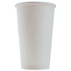 Стакан одноразовый бум однослойный d-90мм 400мл белый 50шт/уп Комус
