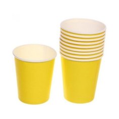 Стакан бумажный 350мл для горячего желтый, 50 шт Liga Pack