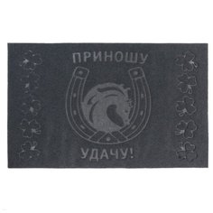 КОВРИК ФИГУРНЫЙ ВЛАГОВПИТ. 45* 75 СМ "ПРИНОШУ УДАЧУ" ОСНОВА ПВХ (1/15) "SUNSTEP" 37-882