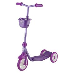 Самокат городской Foxx Baby, пластиковая платформа, EVA колеса 115 мм, корзинка, фиолетовый