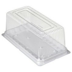 Контейнер Т-2512ДШ белый + крышка прозрачная, 10 шт Комус