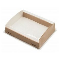 Коробка картонная с пластиковой крышкой 200*100*40 ECO OpBox 600, 50 шт