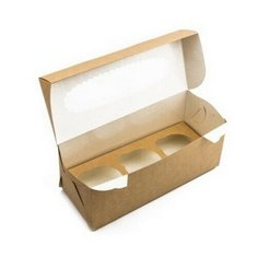 Коробка картонная для маффинов 3 шт ECO MUF 3, 25 шт