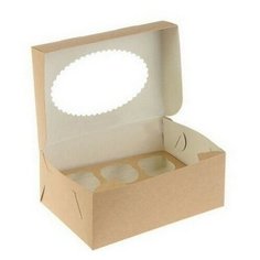 Коробка картонная для маффинов 6 шт ECO MUF 6, 25 шт