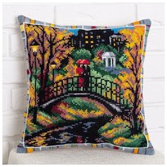 Набор для вышивания крестиком PANNA Подушка, Часовые любви (PD-1739)