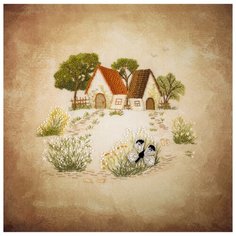 Набор для вышивания гладью PANNA Живая картина, Домики (JK-2104)