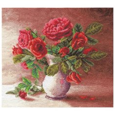 Набор для вышивания крестиком PANNA Красные розы в белом кувшине (C-1153)