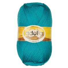Пряжа Adelia Jessica, 67% шерсть, 33% полиэстер, 5*100 г, 260 м+-10 м, №25, бирюзовый