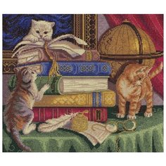 Набор для вышивания крестиком PANNA Котята с книгами (J-1053)