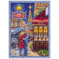 Набор для вышивания крестиком PANNA с бисером, Свидание у метро (GM-1926)
