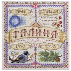 Набор для вышивания крестиком PANNA с бисером, Именной оберег, Галина (SO-1669)