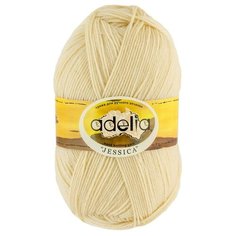 Пряжа Adelia Jessica, 67% шерсть, 33% полиэстер, 5*100 г, 260 м+-10 м, №19, экрю