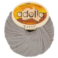 Пряжа Adelia Katty, 100% шерсть, 10*50 г, 150 м+-10 м, №11, светло-серый