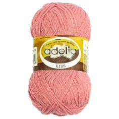 Пряжа Adelia Kiss, 100% полиэстер, 10*50 г, 145 м+-7 м, №21, темный грязно-розовый