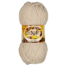 Пряжа Adelia Kiss, 100% полиэстер, 10*50 г, 145 м+-7 м, №03, светло-бежевый