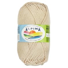 Пряжа Alpina Misty, 70% хлопок, 30% шерсть, 10*50 г, 105 м+-5 м, №18, светло-бежевый