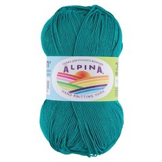 Пряжа Alpina Sati, 100% мерсеризованный хлопок, 10*50 г, 170 м+-10 м, №343, бирюзовый