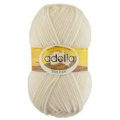 Пряжа Adelia Zoltan, 100% шерсть, 5*100 г, 115 м+-5 м, №111, белый