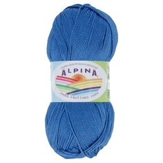 Пряжа Alpina Holly, 100% мерсеризованный хлопок, 10*50 г, 200 м+-10 м, №322, синий