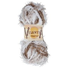 Пряжа Visantia Trafka, меланжевая, 100% полиэстер, 5*100 г, 150 м+-3 м, №8550 белый, серый