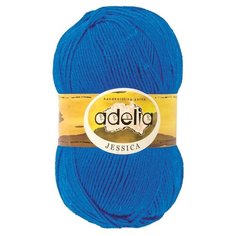 Пряжа Adelia Jessica, 67% шерсть, 33% полиэстер, 5*100 г, 260 м+-10 м, №09, ярко-голубой