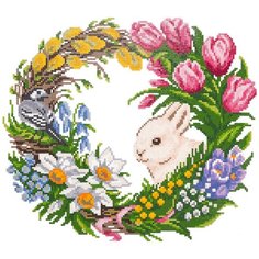 Кристальная мозаика Фрея "Цветущая весна", 30*34 см (ALVR-17 051)