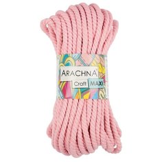 Пряжа ARACHNA Craft Maxi, 75% хлопок, 25% фибра, 3*268 г, 15,24 м, №04, розовый