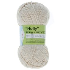 Пряжа Alpina Holly, 100% мерсеризованный хлопок, 10*50 г, 200 м+-10 м, №010, кремовый