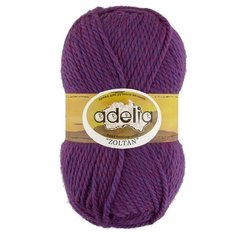 Пряжа Adelia Zoltan, 100% шерсть, 5*100 г, 115 м+-5 м, №153, сиреневый, меланж