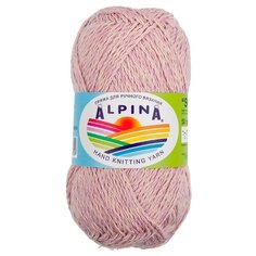 Пряжа Alpina Shebby, 100% хлопок, 10*50 г, 150 м+-7 м, №06, розовый, кремовый