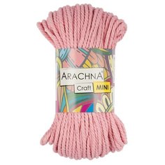 Пряжа ARACHNA Craft Mini, 75% хлопок, 25% фибра, 3*94,1 г, 30,48 м, №04, розовый