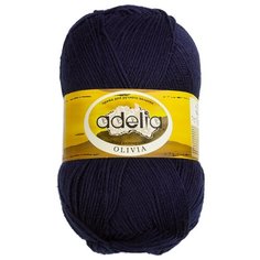 Пряжа Adelia Olivia, 60% акрил, 40% шерсть, 5*100 г, 250 м+-10 м, №29, темно-синий