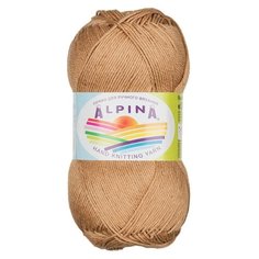 Пряжа Alpina Organica, 80% хлопок, 20% лен, 10*50 г, 170 м+-8 м, №08, светло-коричневый