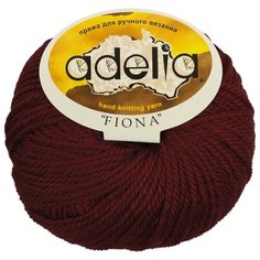 Пряжа Adelia Fiona, 50% шерсть, 50% акрил, 10*50 г, 90 м+-3 м, №230, бордовый